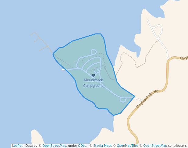 walking in McCormack Campground map in Nyssa