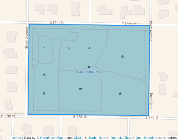 walking in Cain Griffin Park map in Lynn Haven