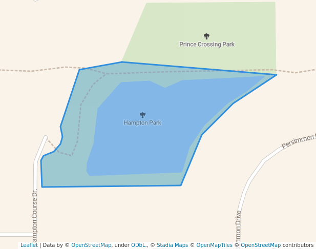 walking in Hampton Park map in West Chicago