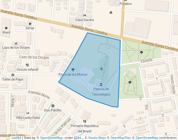 walking in Finca de los Monos map in Havana