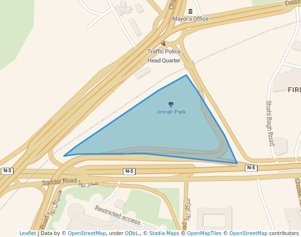 walking in Jinnah Park map in Peshawar