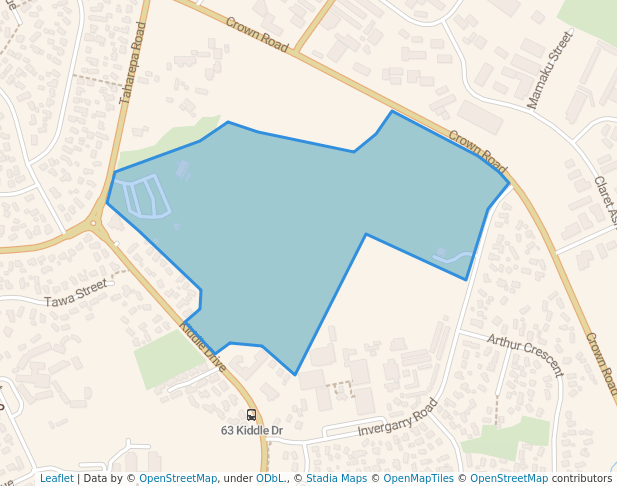 walking in Crown Park map in Taupō