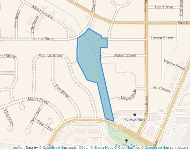 walking in Fairmeadows Park map in West Des Moines