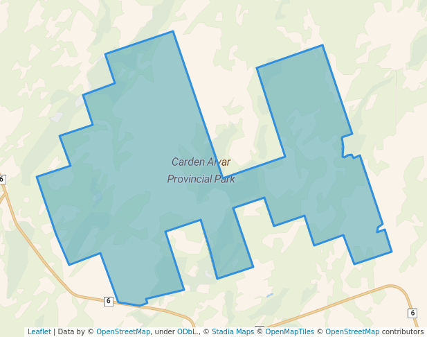 walking in CARDEN ALVAR PROVINCIAL PARK map in Kawartha Lakes