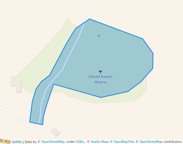 walking in Edward Baigent Reserve map in Wakefield