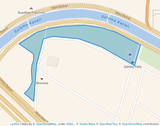 walking in Şehitler Parkı map in Adana