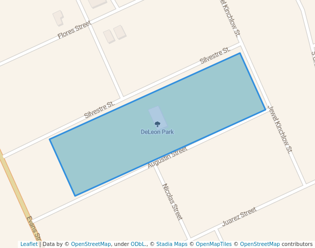 walking in DeLeon Park map in Uvalde