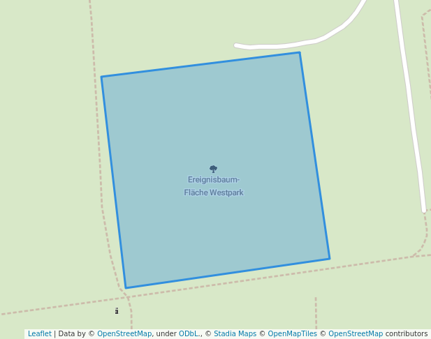walking in Ereignisbaum-Fläche Westpark map in Braunschweig