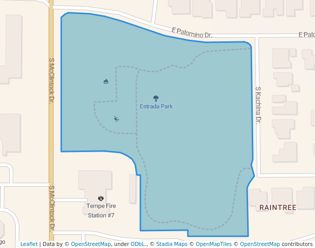 walking in Estrada Park map in Tempe