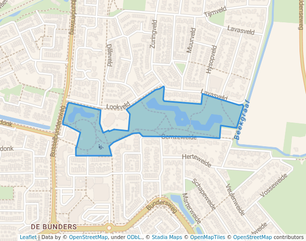 walking in Bunderspark map in Veghel