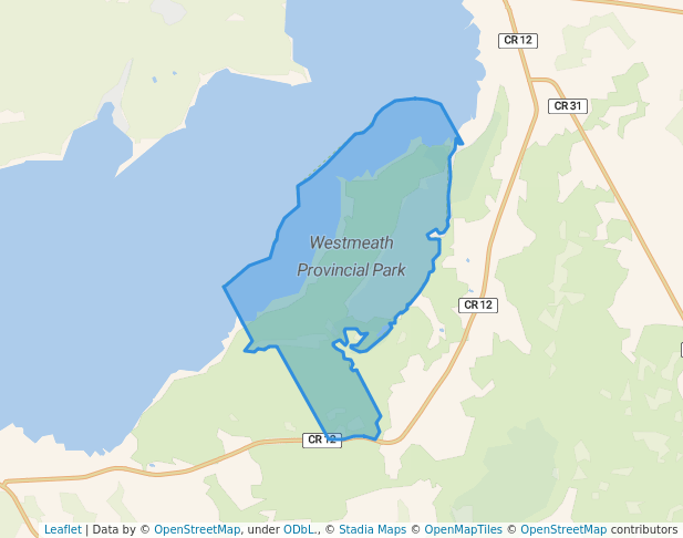 walking in Westmeath Provincial Park map in Pembroke