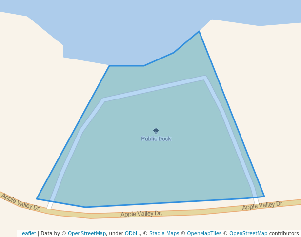 walking in Public Dock map in Howard