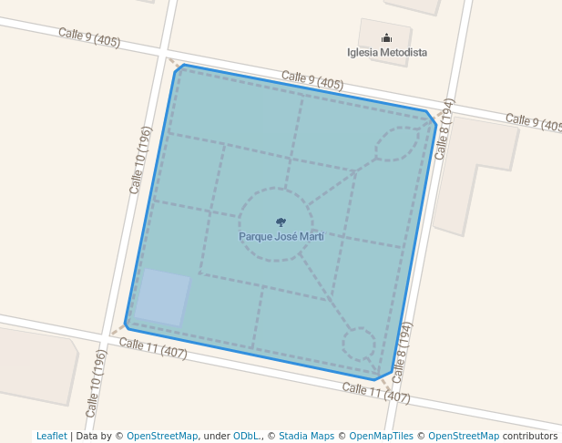 walking in Parque José Martí map in La Habana