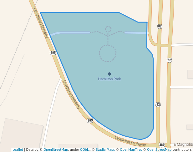 walking in Hamilton Park map in Brownfield