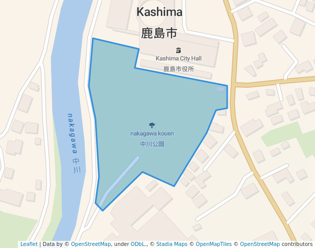 中川公園 in Kashima | Map and Routes