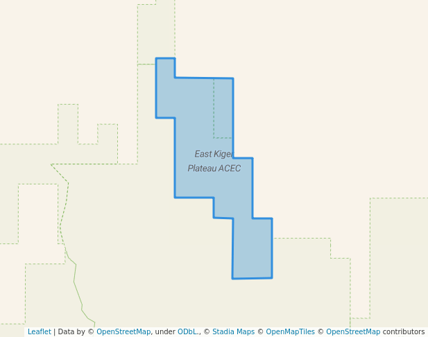 walking in East Kiger Plateau ACEC map in Diamond