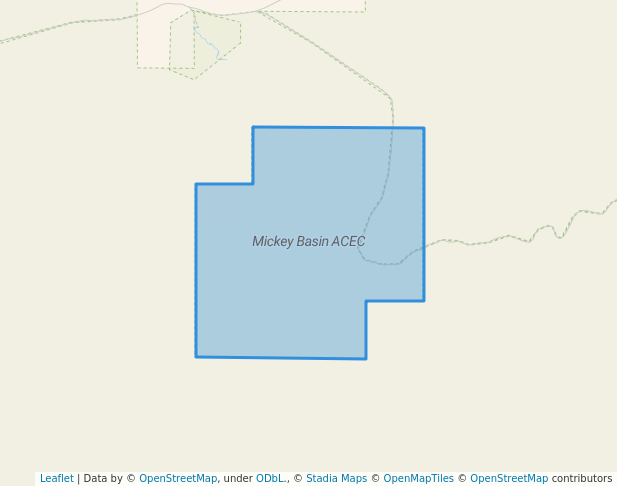walking in Mickey Basin ACEC map in Princeton