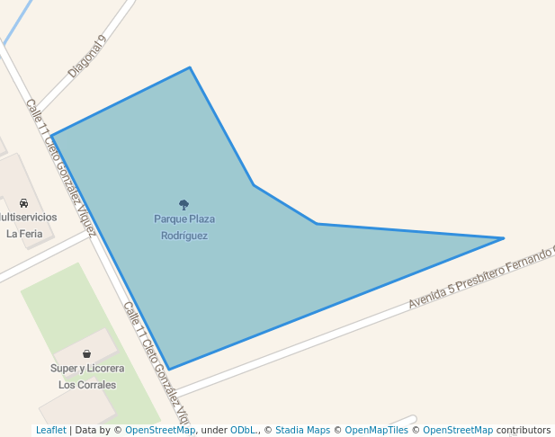 walking in Parque Plaza Rodríguez map in Liberia