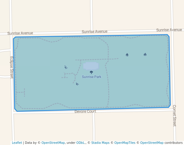 walking in Sunrise Park map in El Paso