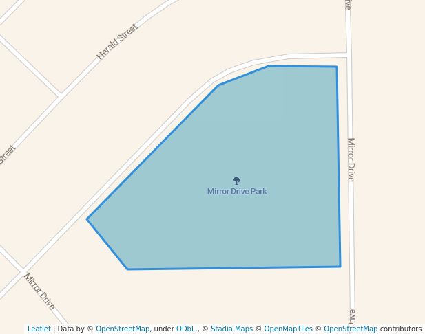 walking in Mirror Drive Park map in Macklin