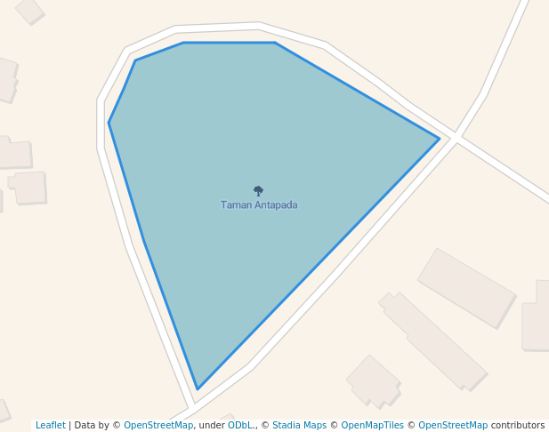 walking in Taman Antapada map in Bojong Gede