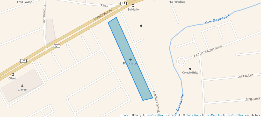walking in Plaza sucre map in La Victoria