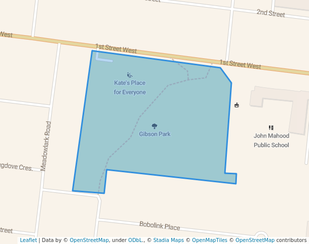 walking in Gibson Park map in Elmira