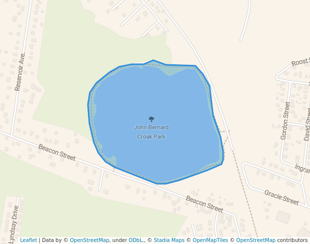 walking in John Bernard Croak Park map in Glace Bay