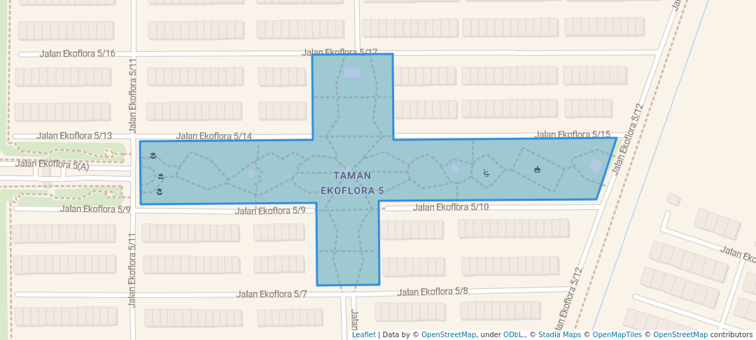 walking in Summer Pavilion map in Johor Bahru