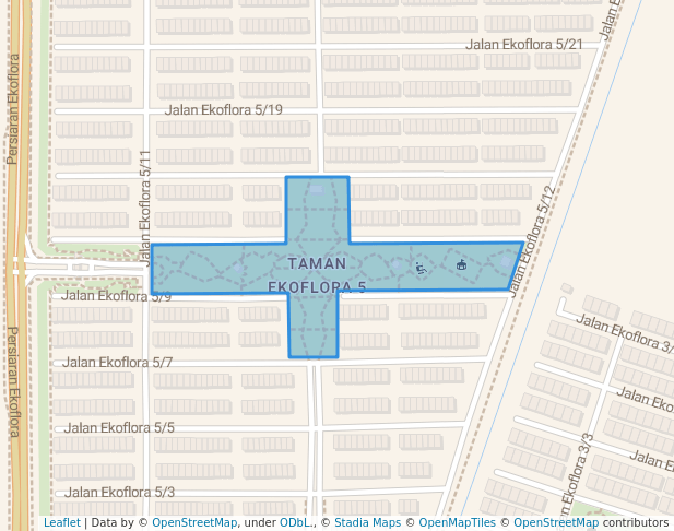walking in Summer Pavilion map in Johor Bahru