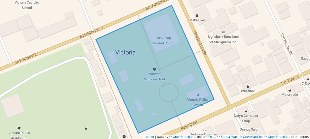 walking in Victoria Town Plaza map in Victoria