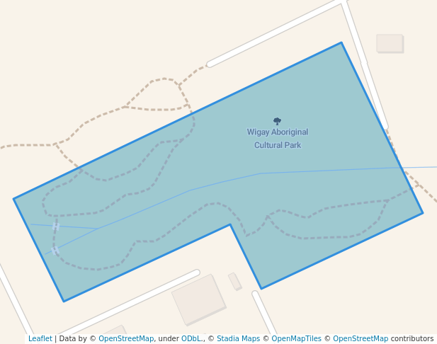 walking in Wigay Aboriginal Cultural Park map in West Kempsey