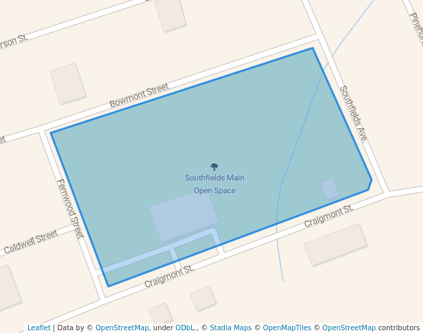walking in Southfields Main Open Space map in Dasmariñas