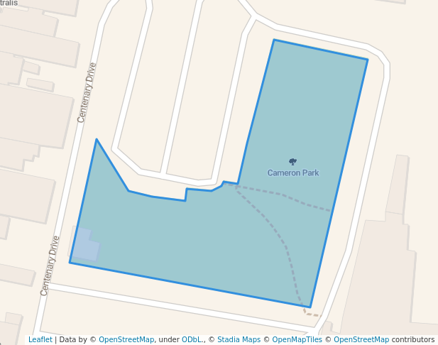 walking in Cameron Park map in Maclean