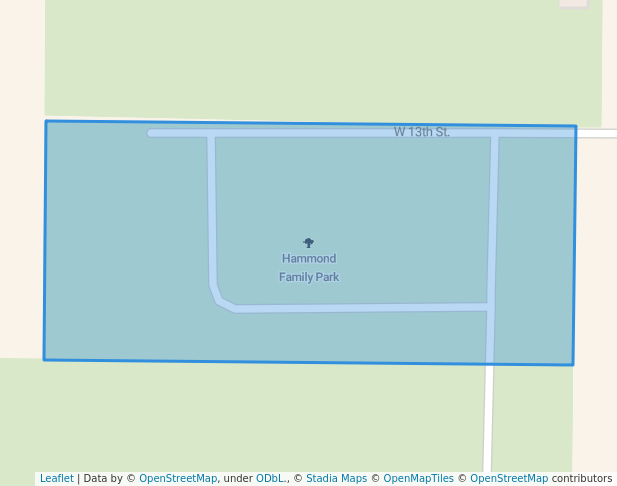 walking in Hammond Family Park map in Junction City