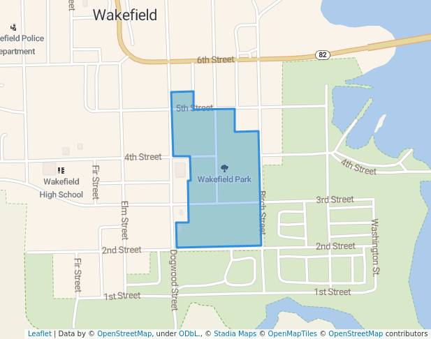 walking in Wakefield Park map in Wakefield