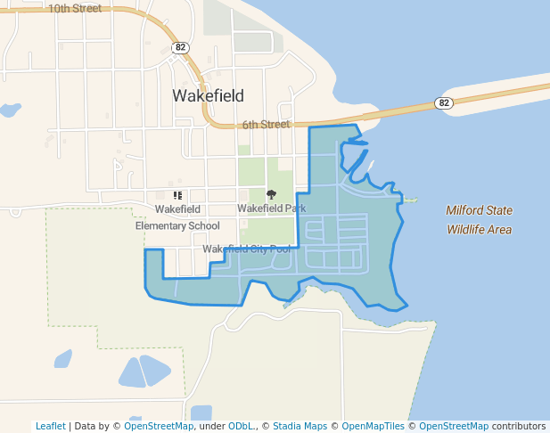 walking in Clay County Park map in Wakefield