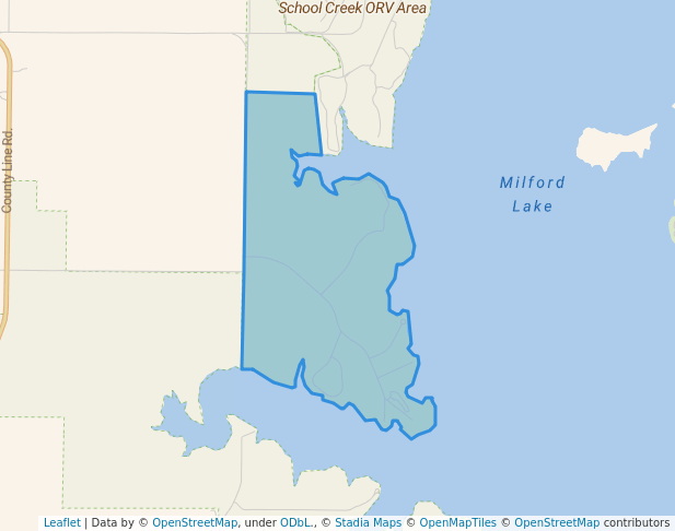 walking in School Creek Park map in Junction City