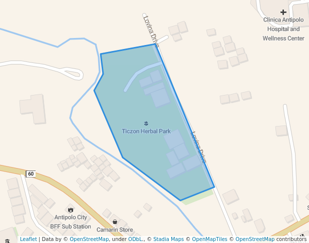 walking in Ticzon Herbal Park map in Antipolo