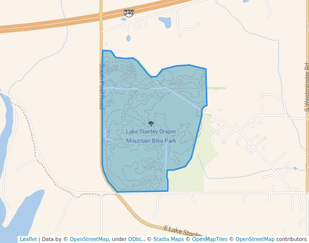 Lake Stanley Draper Mountain Bike Park