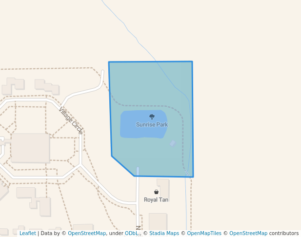 walking in Sunrise Park map in Sheldon