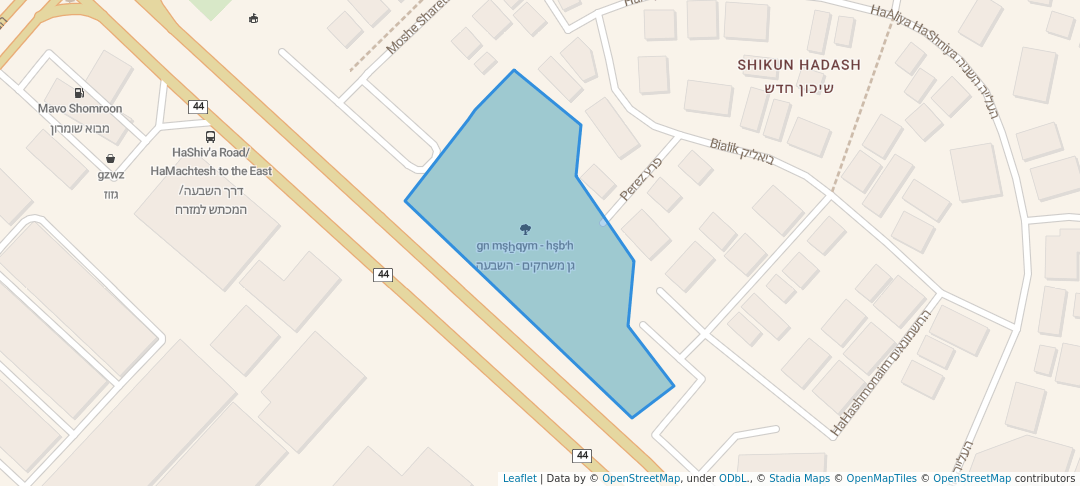 walking in גן משחקים - השבעה map in Azor