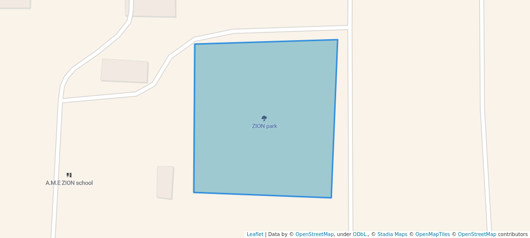 walking in ZION park map in Kasoa