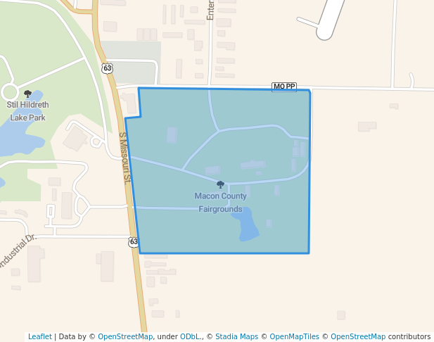 walking in Macon County Fairgrounds map in Macon