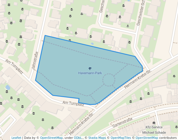 walking in Havemann-Park map in Oschersleben