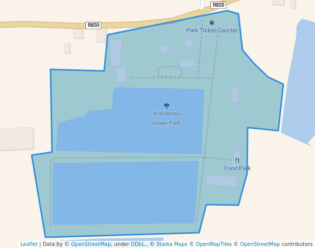 walking in Wonderela Green Park map in Nawabganj