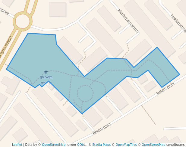 walking in גן רותם map in Netanya