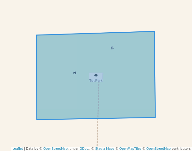 walking in Tot Park map in Whiteland