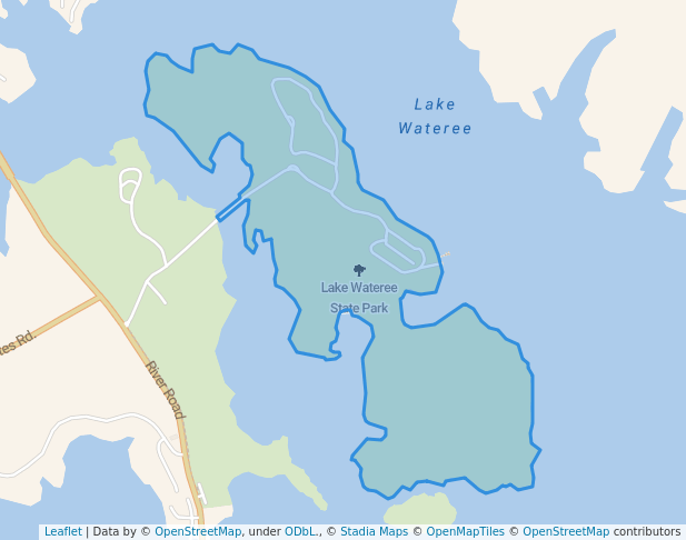 walking in Lake Wateree State Park map in Winnsboro