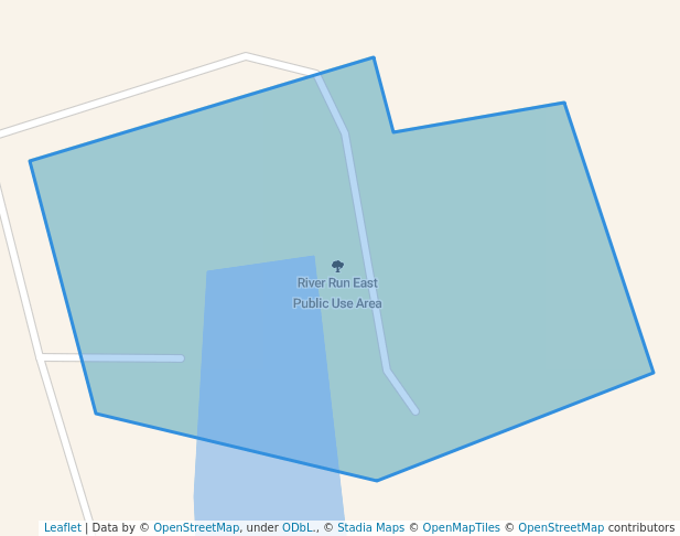 walking in River Run East Public Use Area map in Ashdown